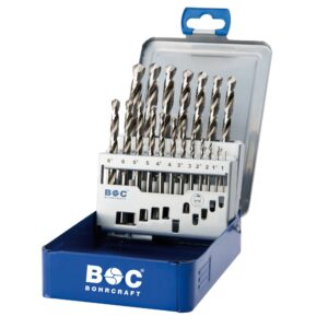 BOHRCRAFT Set burgije HSS-G Ø 1-10 mm, 19 kom